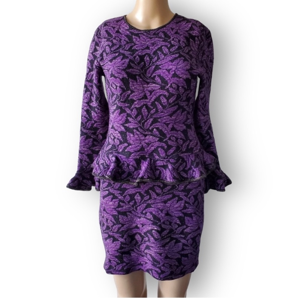 Rare Vintage 1980s Dior Peplum Dress